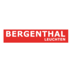 Bergenthal Leuchten Logo mit weißer Schrift auf rotem Balken