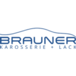 Blaues Logo von Brauner Karosserie + Lack