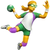 Frau spielt Handball Emoji