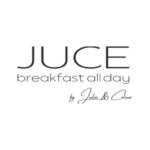 Modernes JUCE Logo für Frühstück den ganzen Tag mit handschriftlicher Signatur