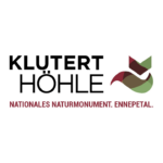 Logo der Klutert Höhle, Nationales Naturmonument Ennepetal mit abstraktem Natur-Emblem