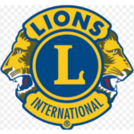 Lions International Logo mit blau-goldenem Löwenemblem und zentralem L