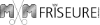 MM Friseure Logo als minimalistisches Schwarz-Weiß-Symbol auf dunklem Hintergrund