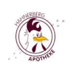 Logo der Nahnerberg Apotheke mit Hahn im runden Emblem