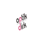Optik Dirk Logo mit magentafarbenem Akzent auf weißem Hintergrund