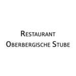 Logo des Restaurants Oberbergische Stube in schlichter schwarzer Typografie