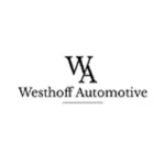 Westhoff Automotive Logo mit WA-Monogramm und klassischer Serifenschrift.